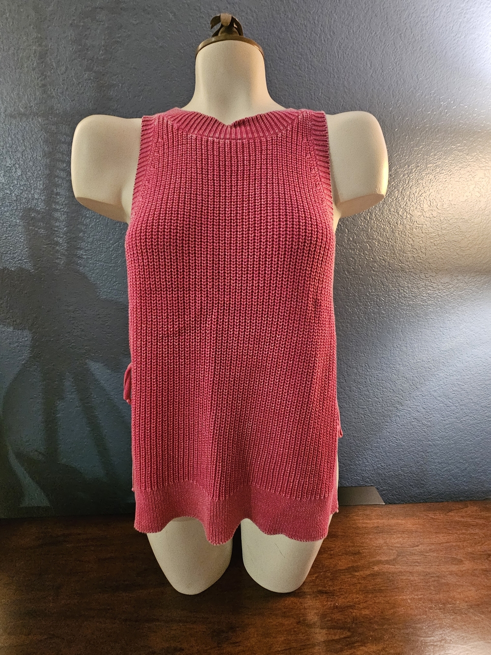 Umgee Ribbed Sleeveless Knit Tank in Fuchsia